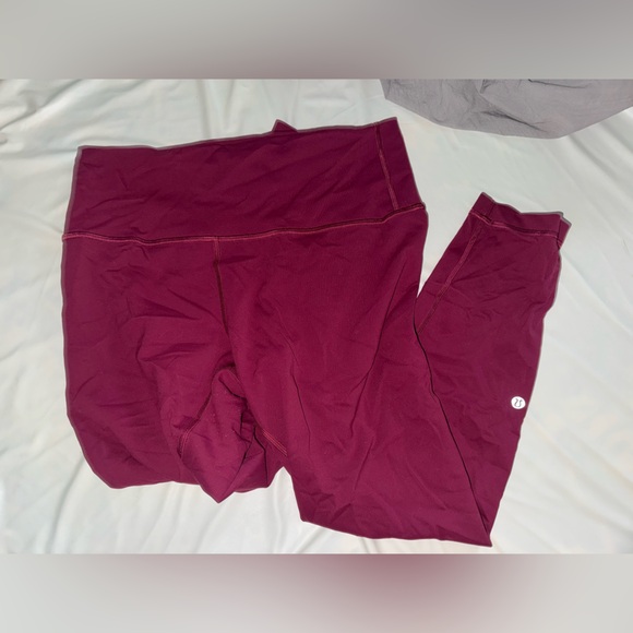 Lululemon Athletica Maroon Leggings - Picture 1 of 4